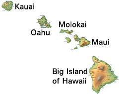 Island chain of the Hawaiian islands